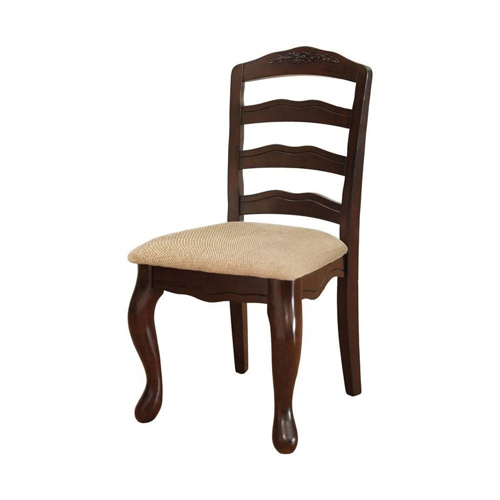 Townsville Side Chair (2/CTN) in Dark Walnut/Tan finish