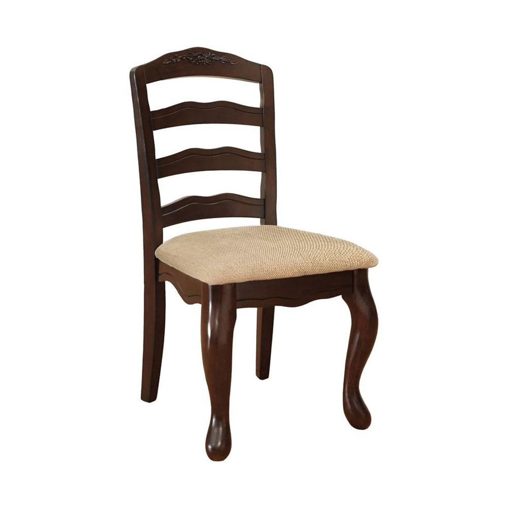 Townsville Side Chair (2/CTN) in Dark Walnut/Tan finish