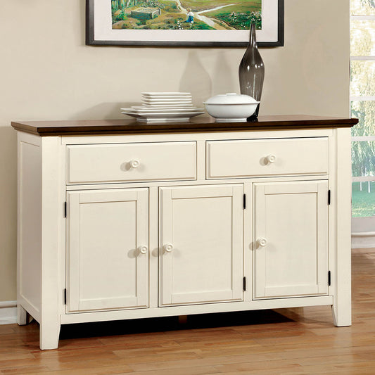 HARRISBURG Server Vintage White/Dark Oak