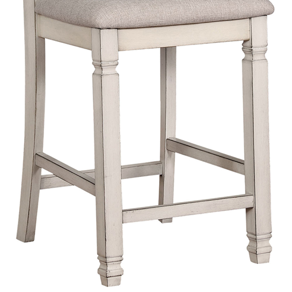 Kaliyah Counter Ht. Chair (2/CTN) in Antique White Finish