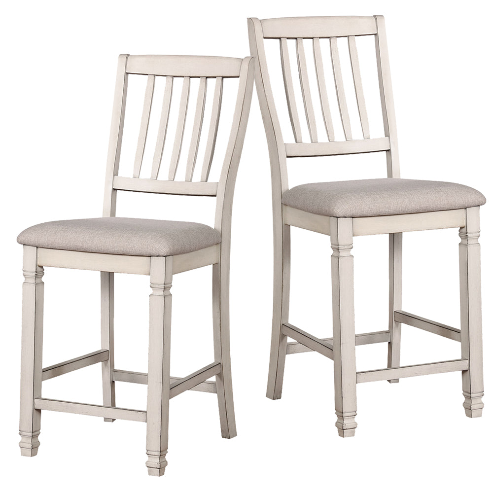 Kaliyah Counter Ht. Chair (2/CTN) in Antique White Finish