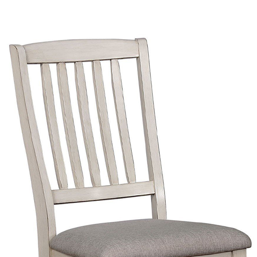 Kaliyah Side Chair (2/CTN) Vintage White/Light Gray