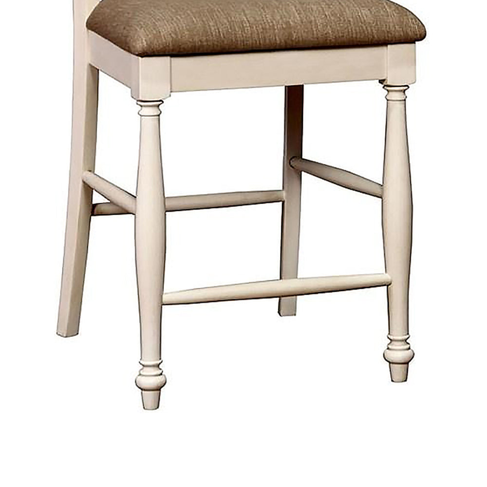 SABRINA Ctr.Ht. Chair, Cherry & White (2/CTN) Off White/Cherry
