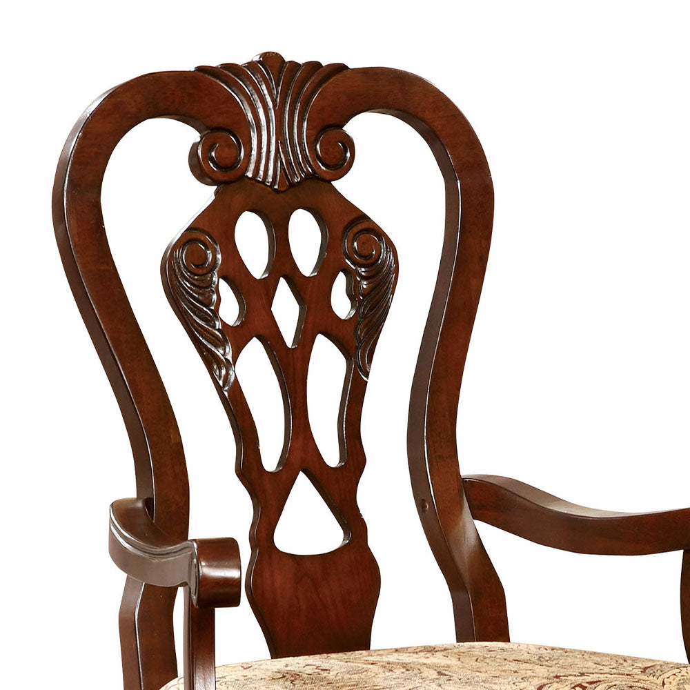 ELANA Arm Chair (2/CTN) Brown Cherry