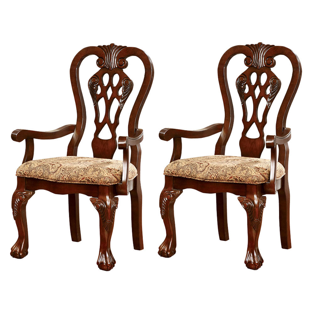 ELANA Arm Chair (2/CTN) Brown Cherry