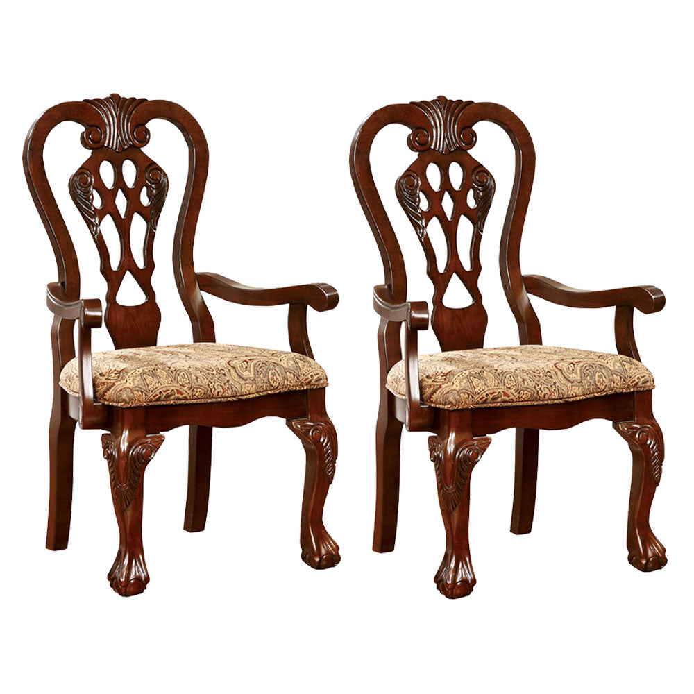 ELANA Arm Chair (2/CTN) Brown Cherry