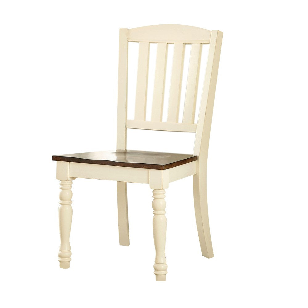 HARRISBURG Side Chair (2/CTN) in Vintage White/Dark Oak finish