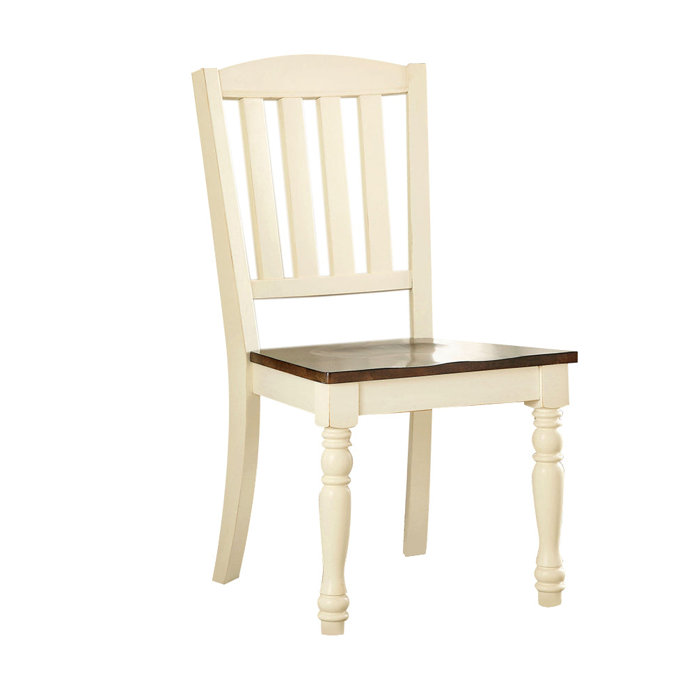 HARRISBURG Side Chair (2/CTN) in Vintage White/Dark Oak finish