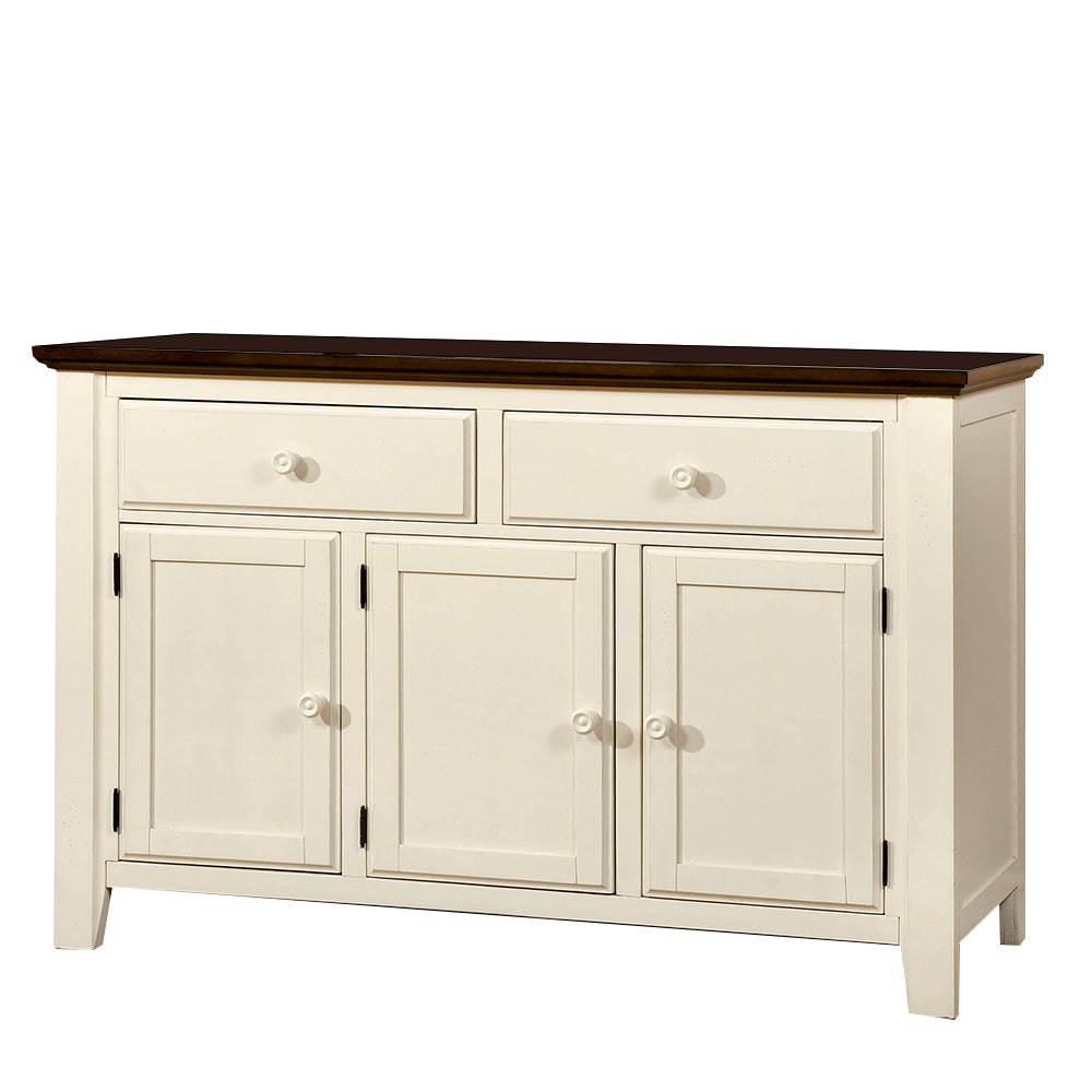 HARRISBURG Server Vintage White/Dark Oak