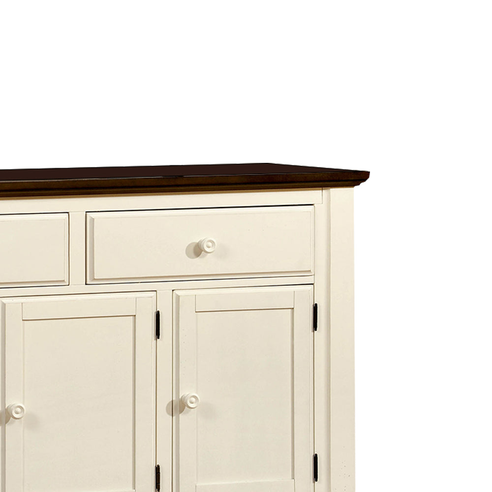 HARRISBURG Server Vintage White/Dark Oak