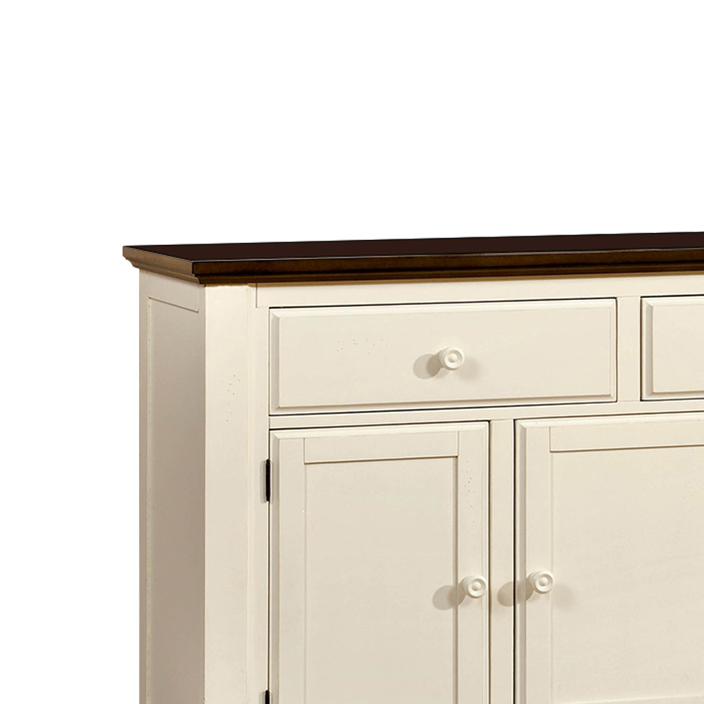 HARRISBURG Server Vintage White/Dark Oak