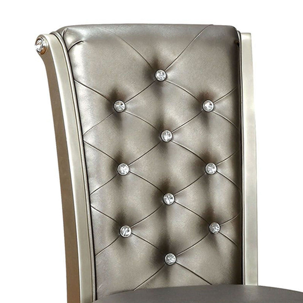 AMINA Side Chair (2/CTN) in Champagne finish