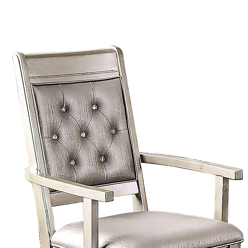 Xandra Arm Chair (2/CTN) in Champagne finish