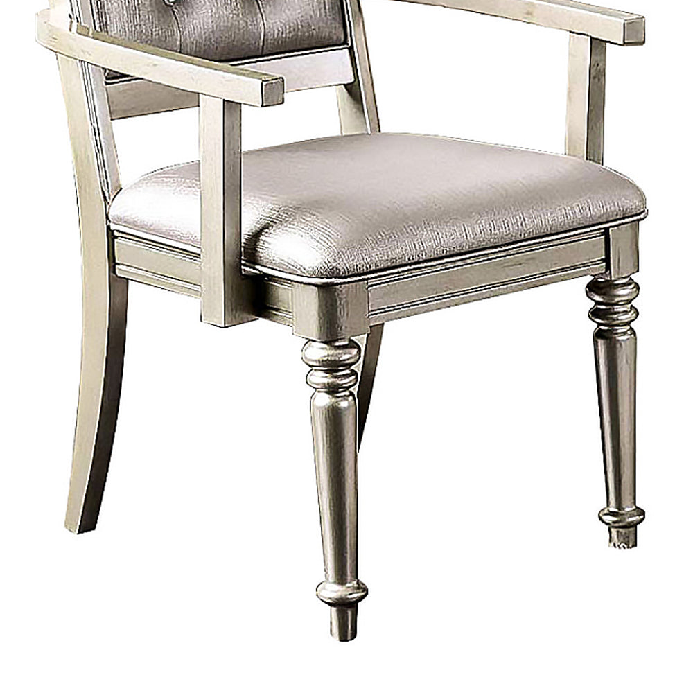 Xandra Arm Chair (2/CTN) in Champagne finish