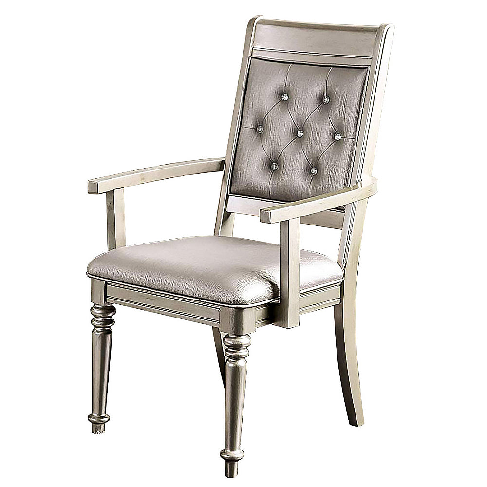 Xandra Arm Chair (2/CTN) in Champagne finish