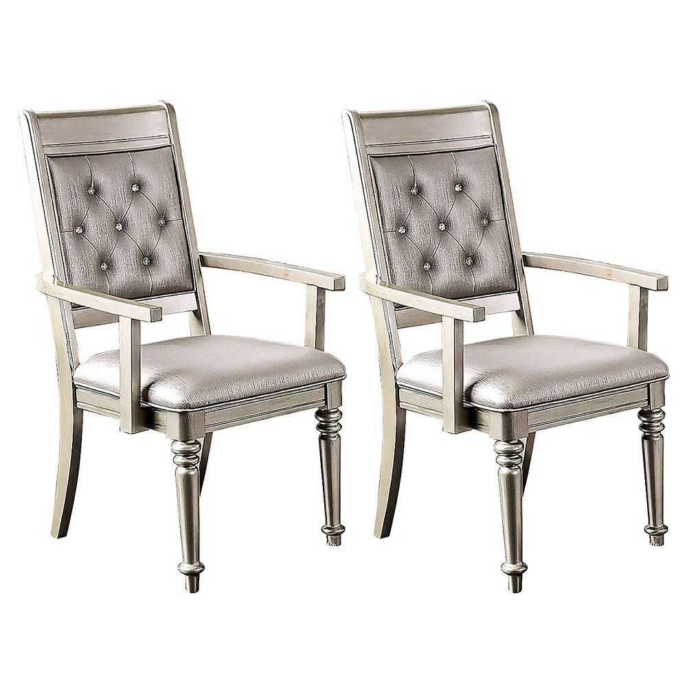 Xandra Arm Chair (2/CTN) in Champagne finish