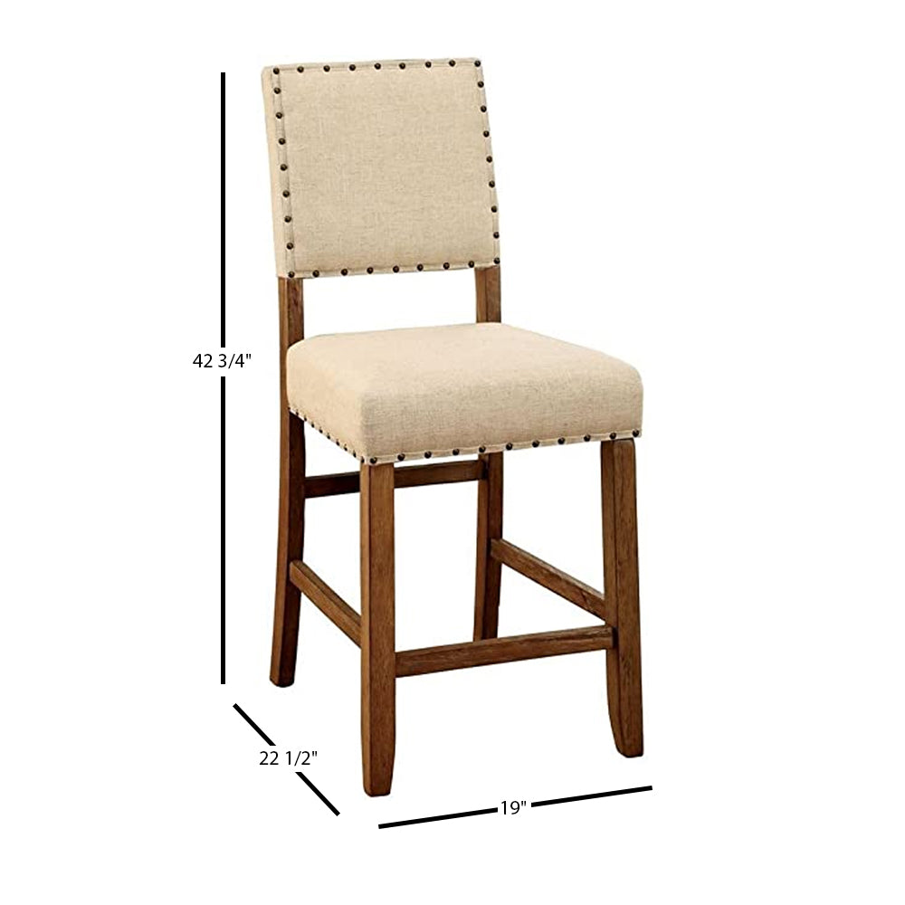 SANIA Counter Ht. Chair (2/CTN) Rustic Oak