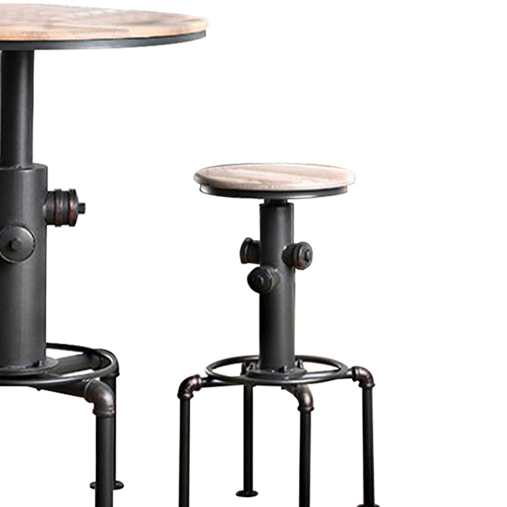 Foskey 3 Pc. Bar Table Set Antique Black