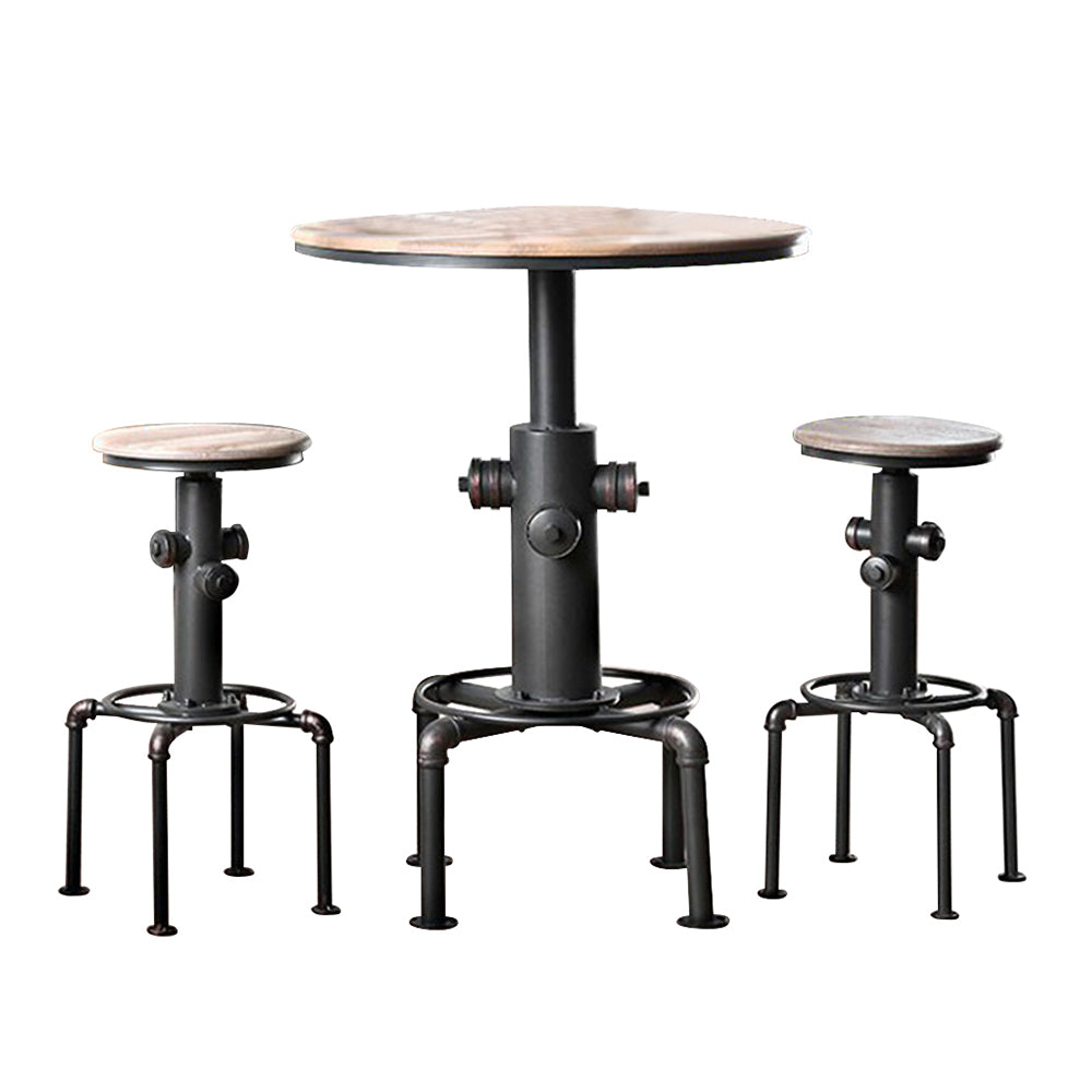 Foskey 3 Pc. Bar Table Set Antique Black