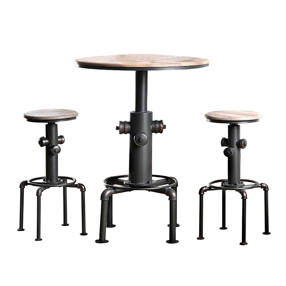 Foskey 3 Pc. Bar Table Set Antique Black