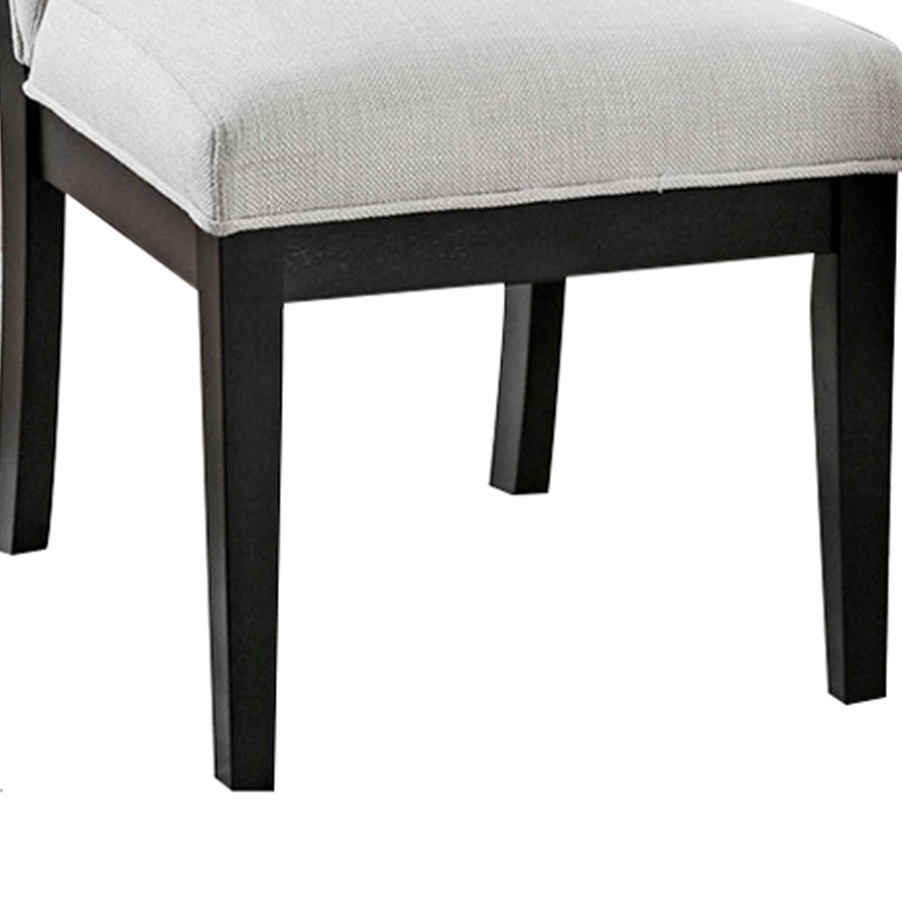 Jasmin Side Chair (2/CTN) in Black/White finish