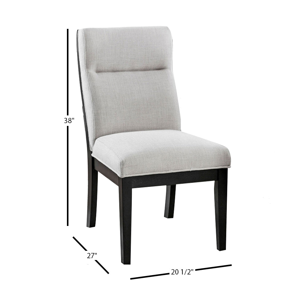 Jasmin Side Chair (2/CTN) in Black/White finish