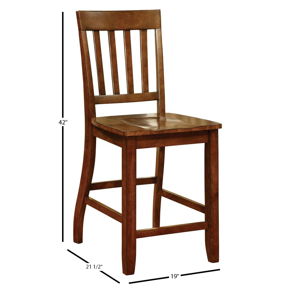 FOSTER II Counter Ht. Chair (2/CTN) in Dark Oak finish