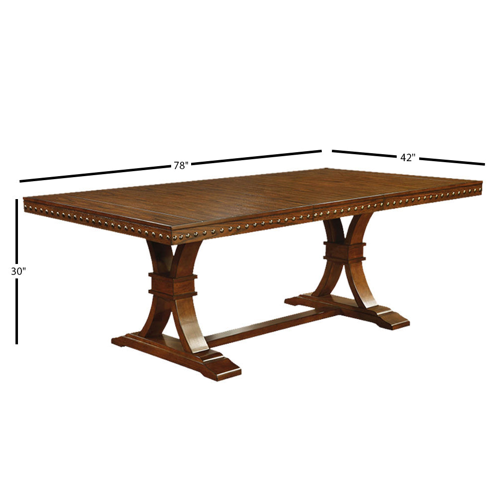 FOSTER I Dining Table w/ 1x18 Leaf Dark Oak