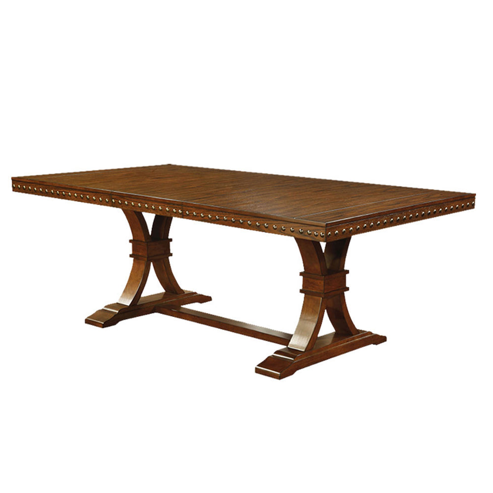 FOSTER I Dining Table w/ 1x18 Leaf Dark Oak