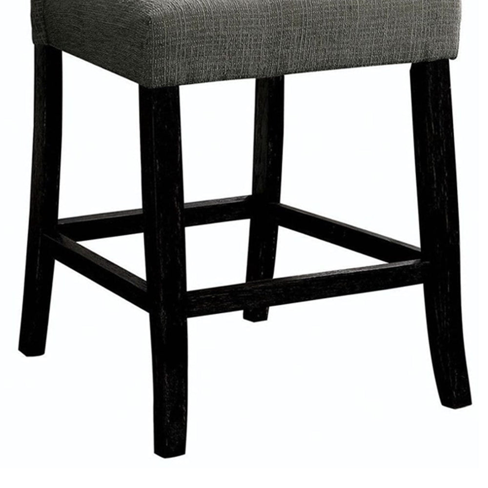 Izzy Counter Ht. Chair, Gray (2/CTN) in Gray/Antique Black finish