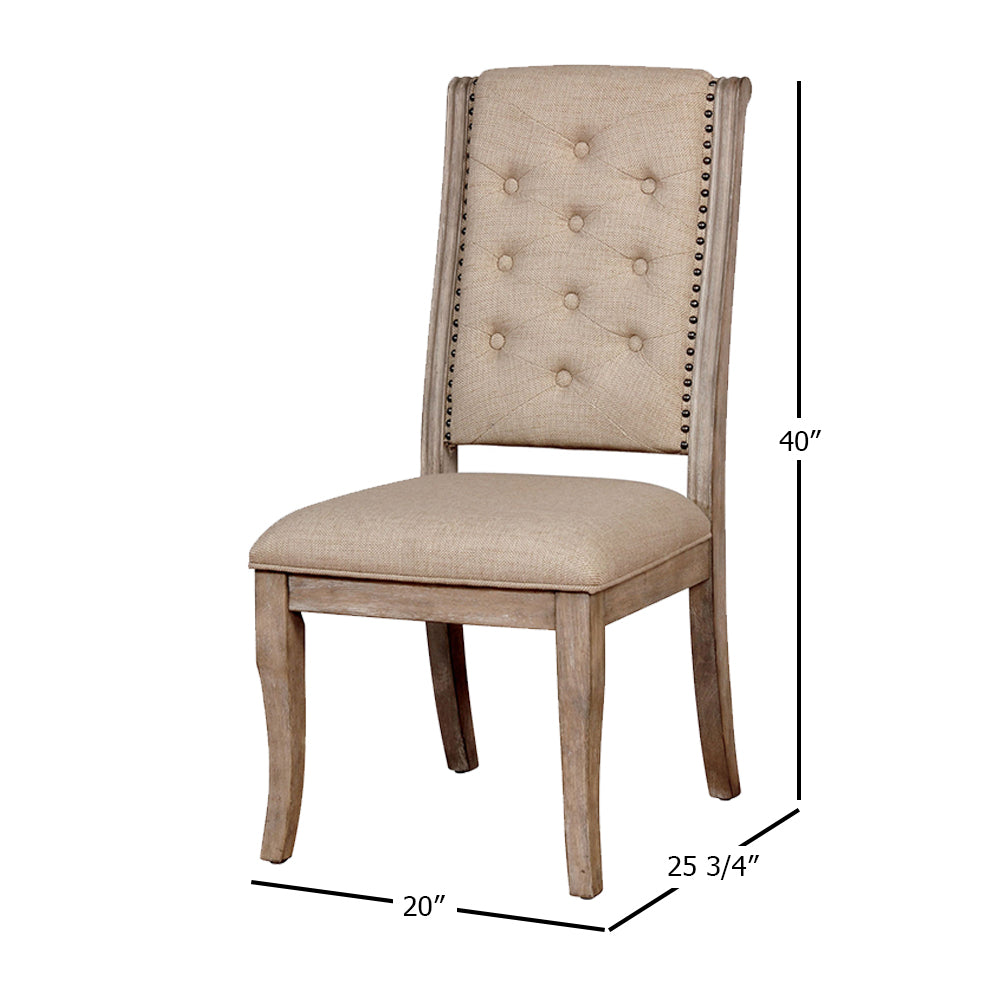 Patience Side Chair (2/CTN) in Rustic Natural Tone finish