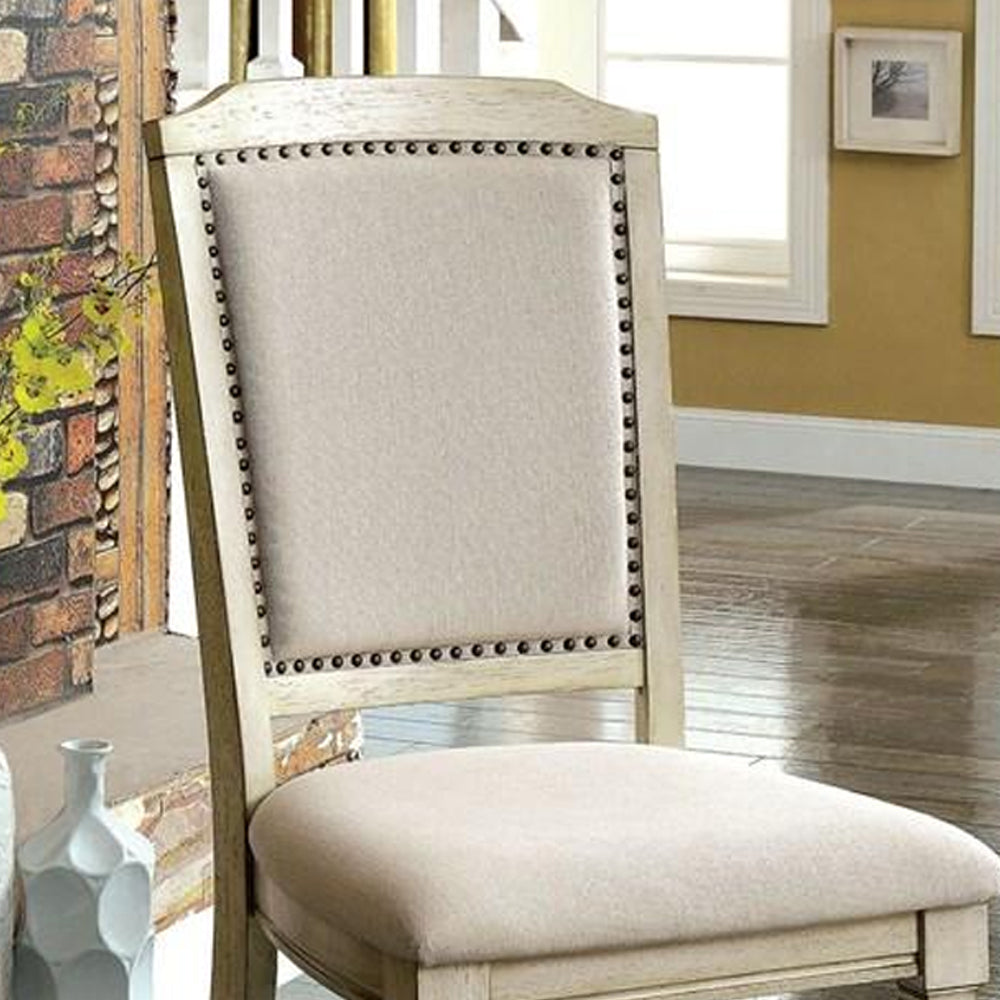 HOLCROFT Side Chair (2/CTN) in Antique White/Ivory finish