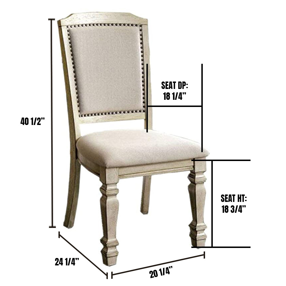 HOLCROFT Side Chair (2/CTN) in Antique White/Ivory finish