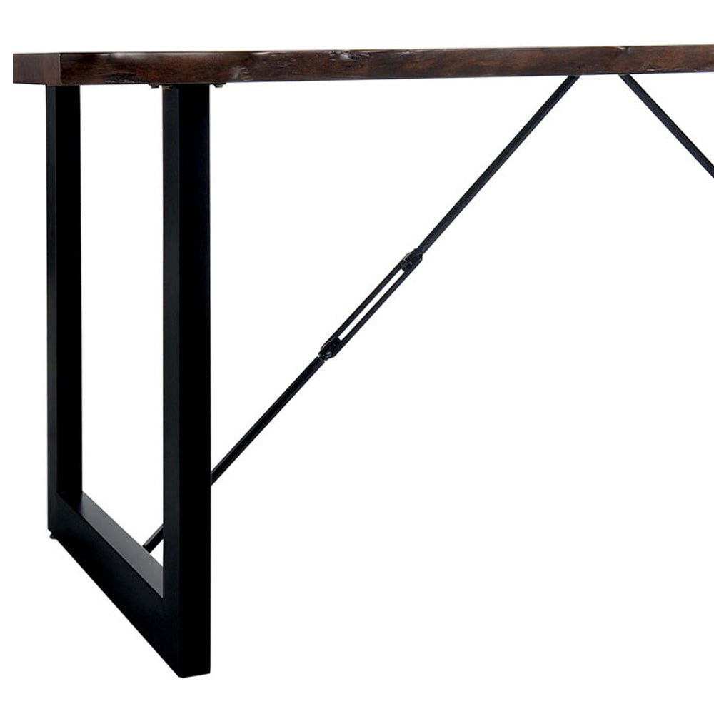 Dulce Dining Table in Walnut/Black finish