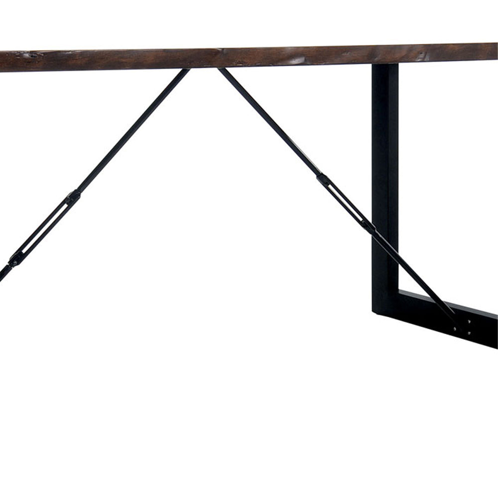 Dulce Dining Table in Walnut/Black finish