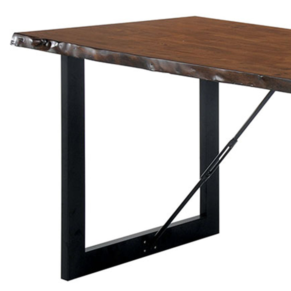 Dulce Dining Table in Walnut/Black finish