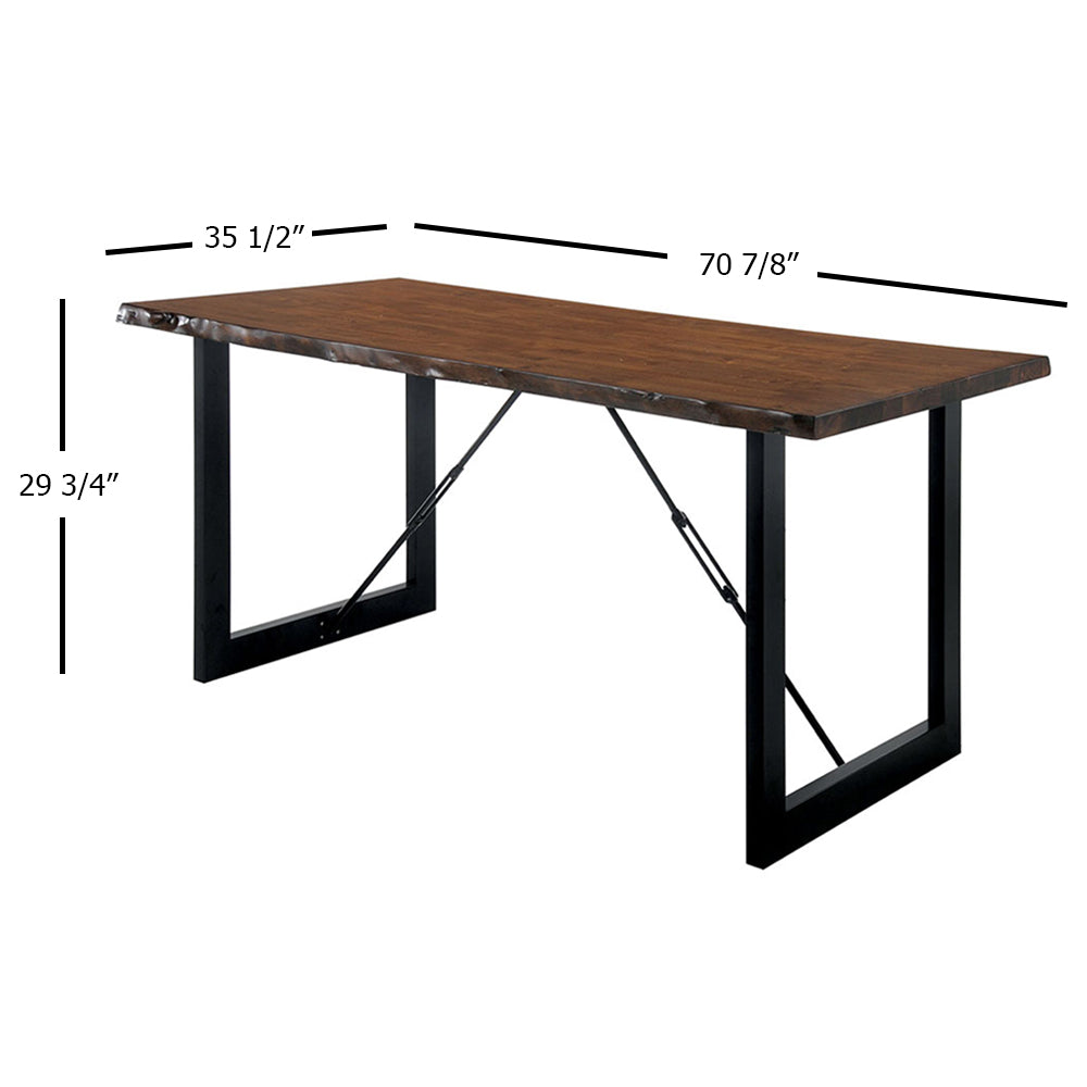 Dulce Dining Table in Walnut/Black finish