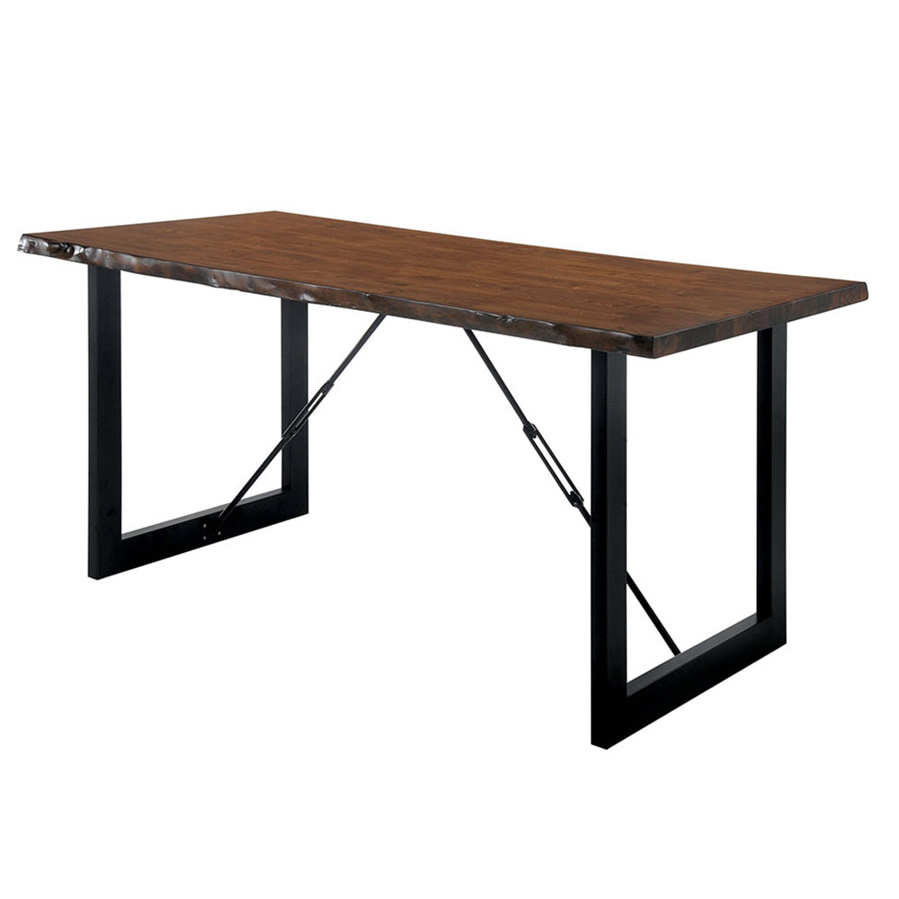 Dulce Dining Table in Walnut/Black finish