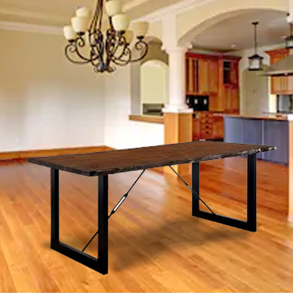 Dulce Dining Table in Walnut/Black finish