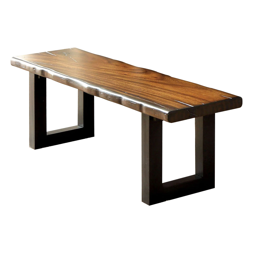 MADDISON Bench in Tobacco Oak/Black Finish