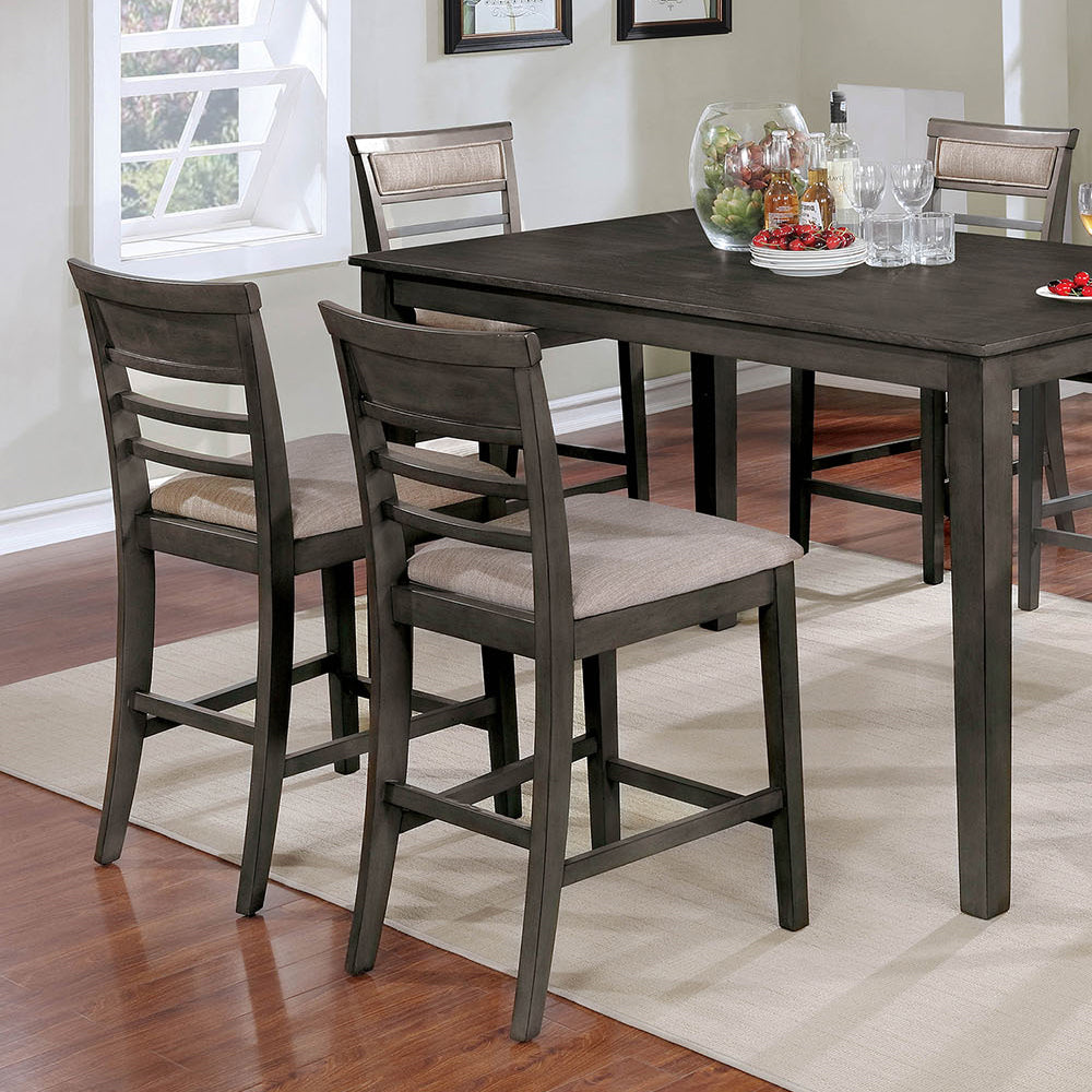 Fafnir 7 Pc. Counter Ht. Table Set Weathered Gray/Beige