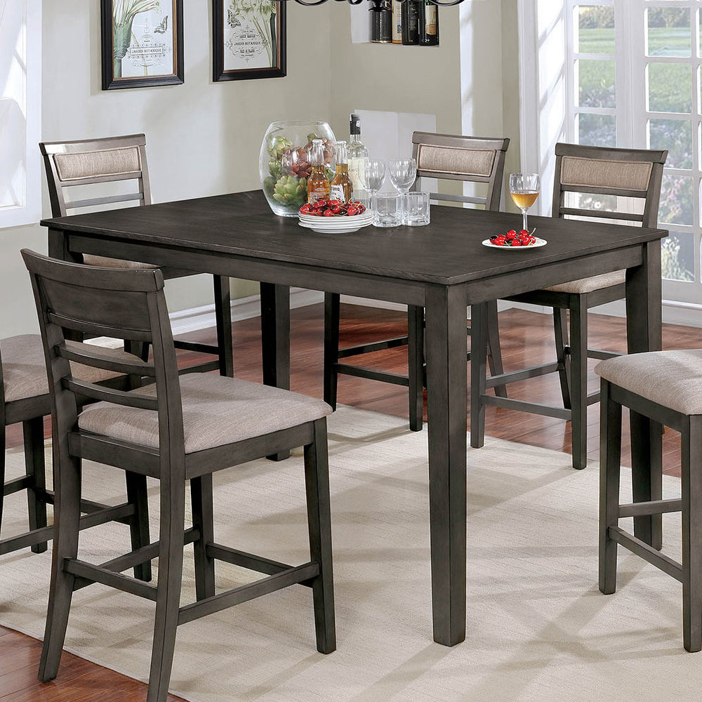 Fafnir 7 Pc. Counter Ht. Table Set Weathered Gray/Beige