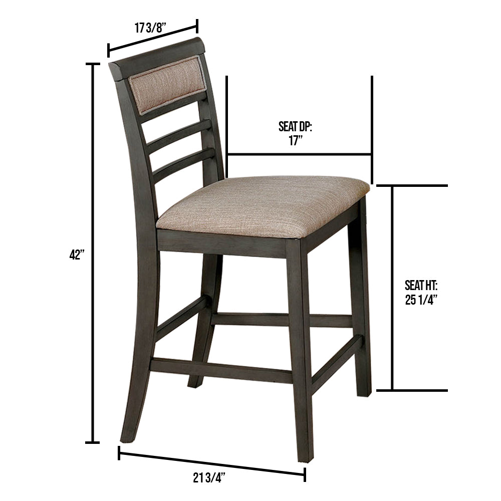 Fafnir 7 Pc. Counter Ht. Table Set Weathered Gray/Beige