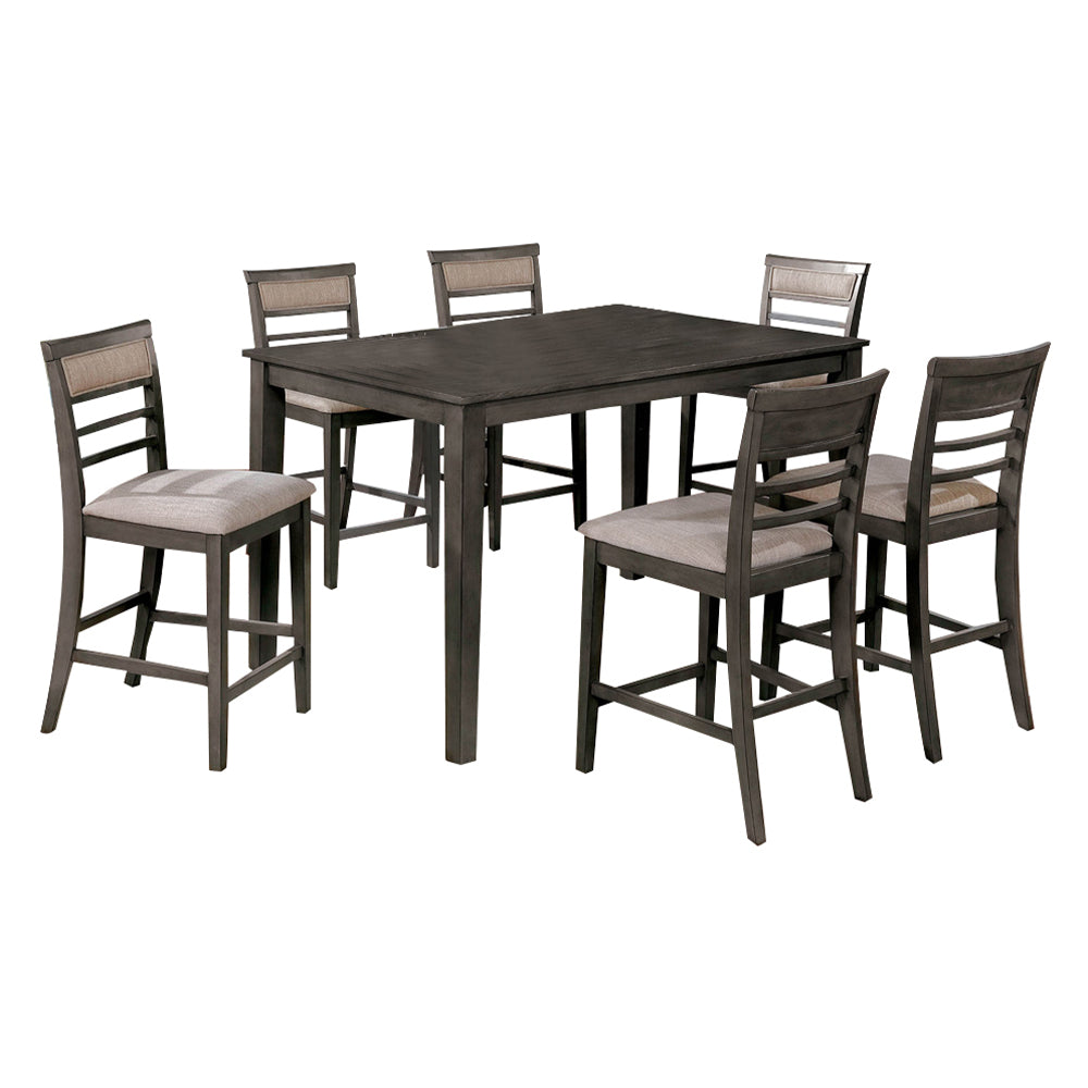 Fafnir 7 Pc. Counter Ht. Table Set Weathered Gray/Beige