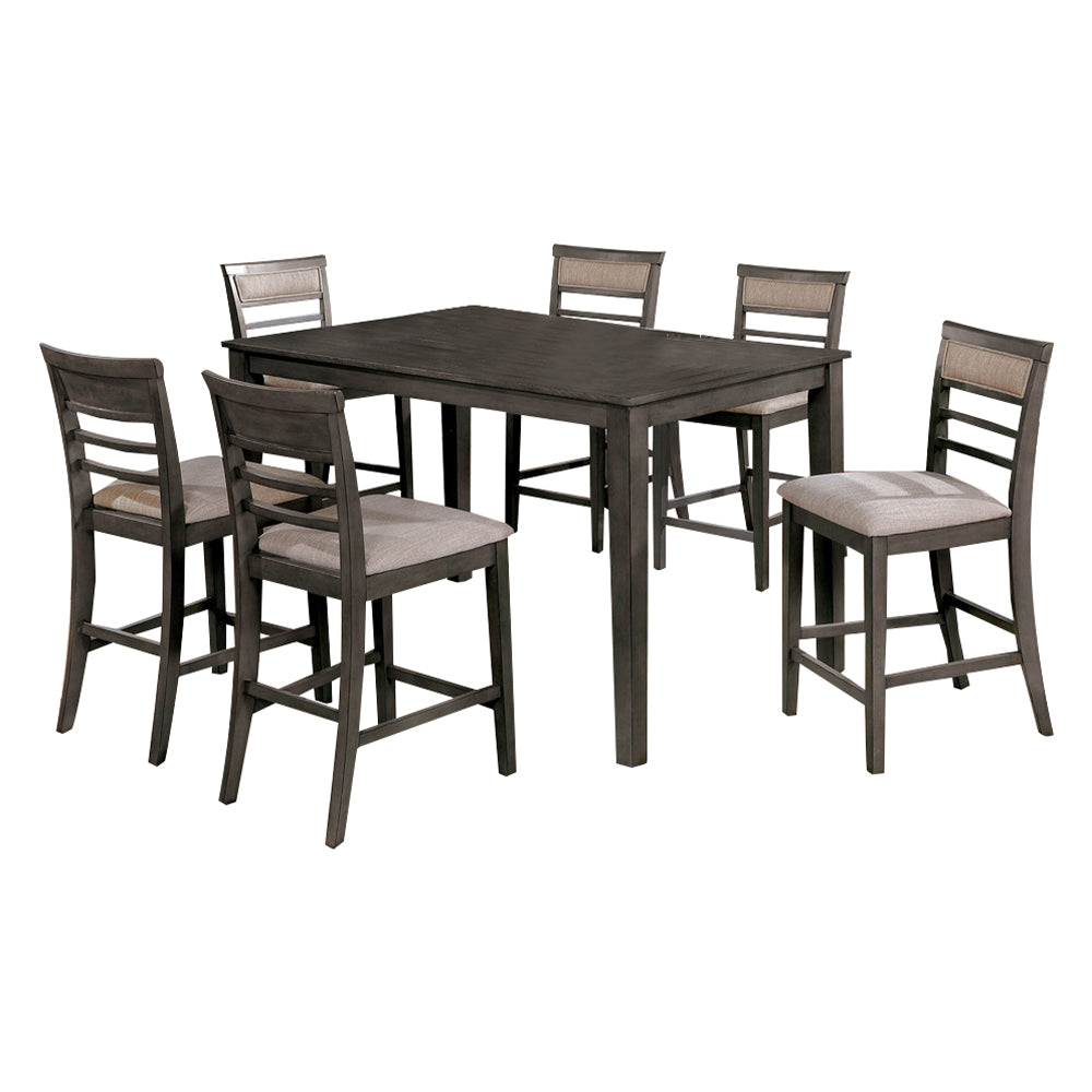 Fafnir 7 Pc. Counter Ht. Table Set Weathered Gray/Beige