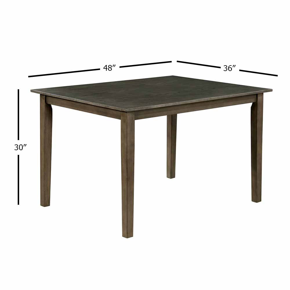 Fafnir 6 Pc. Dining Table Set w/ Bench Weathered Gray/Beige