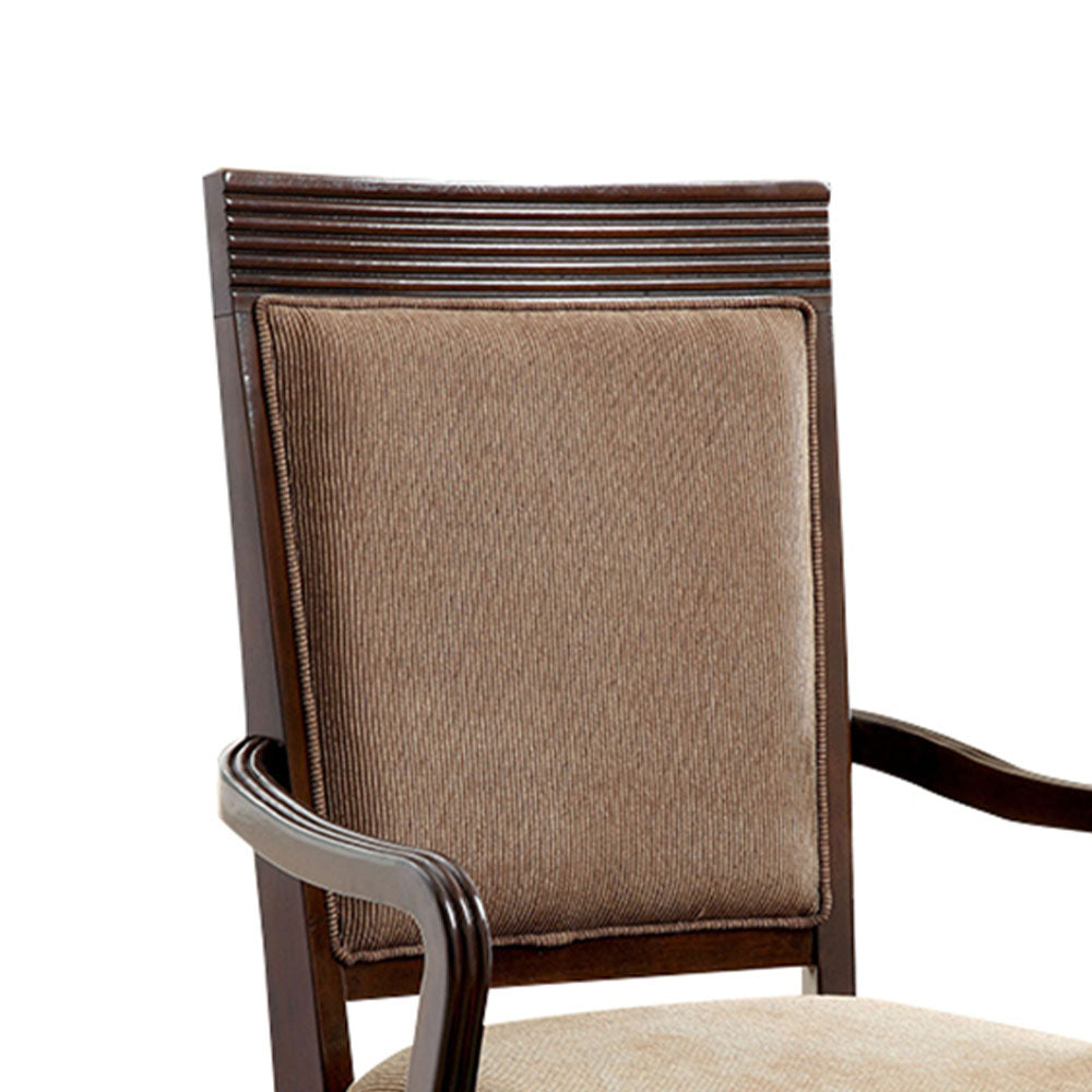 Woodmont Arm Chair (2/CTN) Walnut/Brown