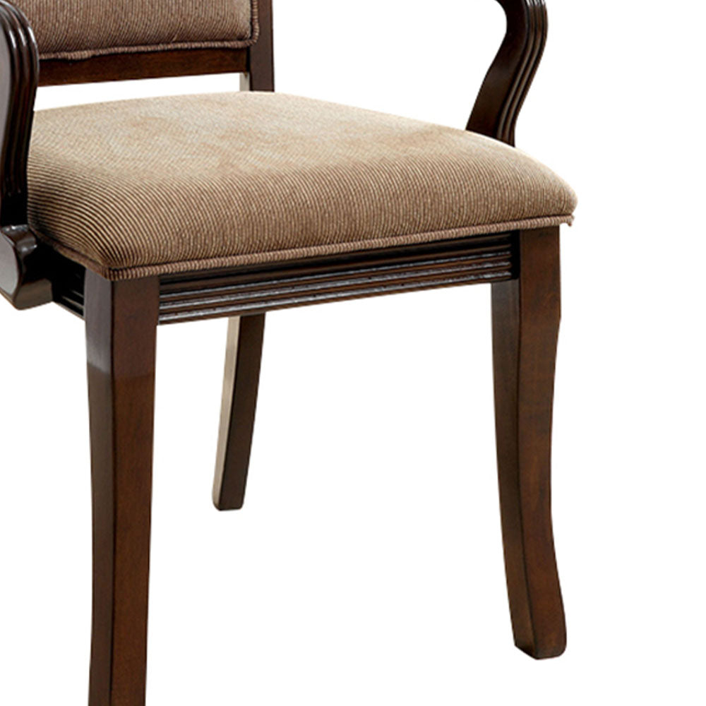 Woodmont Arm Chair (2/CTN) Walnut/Brown