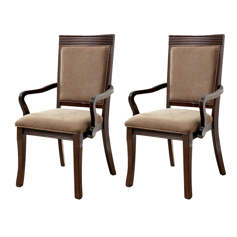 Woodmont Arm Chair (2/CTN) Walnut/Brown