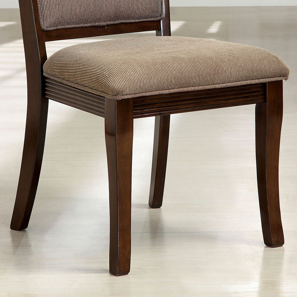 Woodmont Side Chair (2/CTN) in Walnut/Brown finish